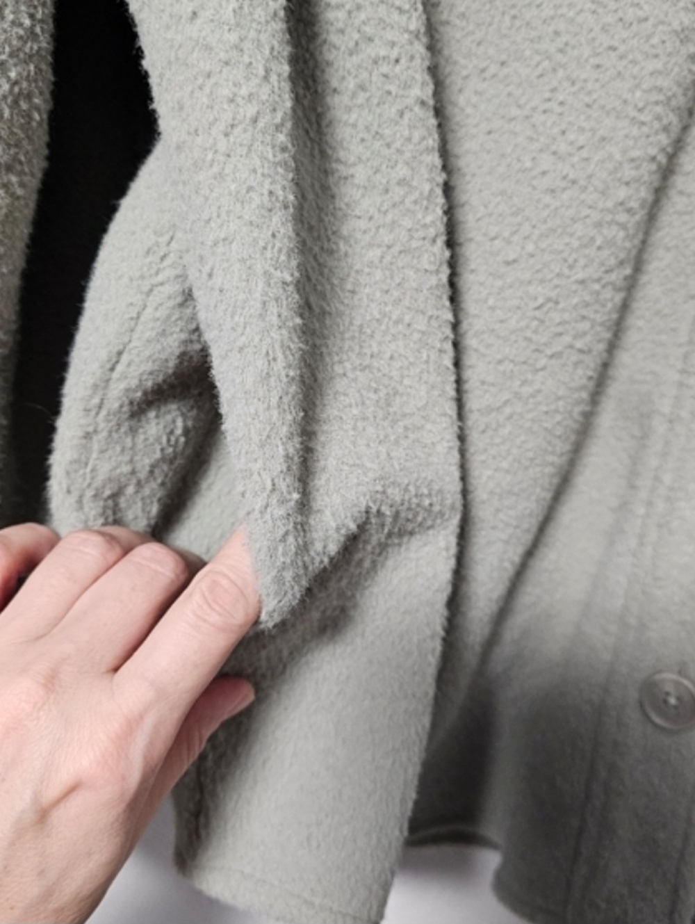 Hilary Radley Light Gray Button-Front Shacket Sz XL - Picture 4 of 10